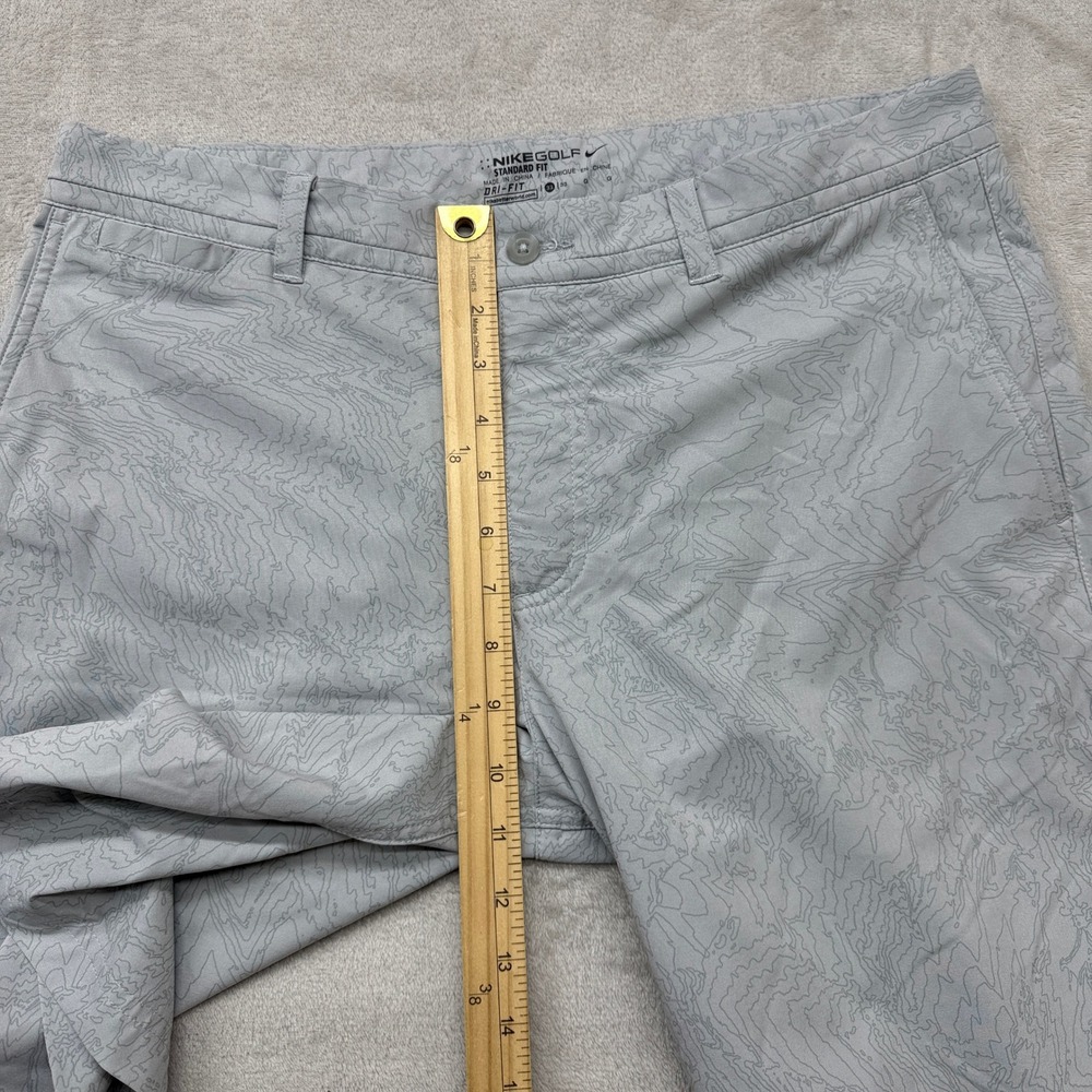 Nike Golf Shorts Mens 33 Grey Topographic Map Print Dri-FIT Standard Fit Stretch - Picture 7 of 11